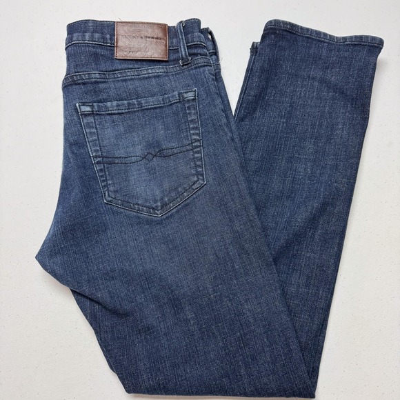 Lucky‎ Brand 110 Skinny Jeans Mens 33 Blue Denim Stretch Slim Tapered 34x30 - Picture 1 of 16